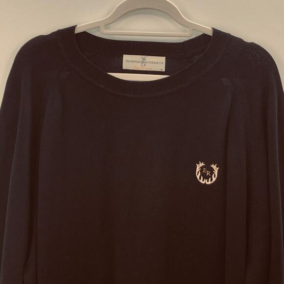 Fairway & Greene Sweater Black Mens XXL Pima Cotton Monogrammed 'ER' Golf. - Picture 9 of 9